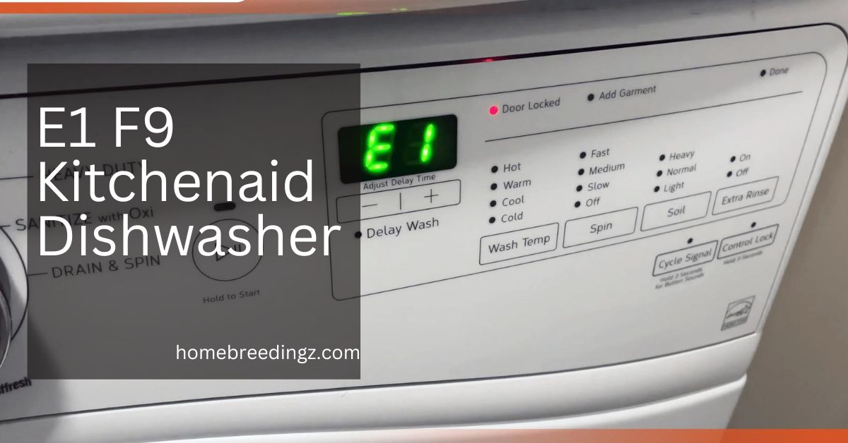 E1 f9 store kitchenaid dishwasher