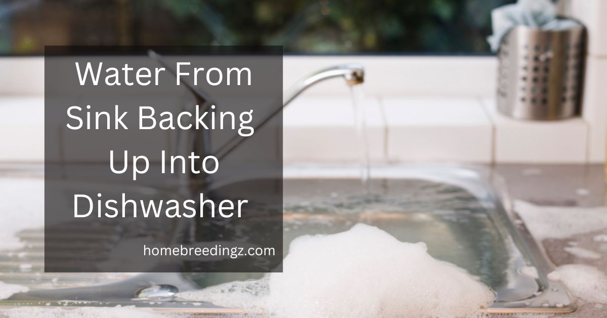 Water From Sink Backing Up Into Dishwasher